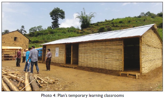 Plan’s temporary learning classrooms