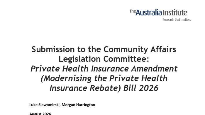 Australia: Removing extra subsidies for private health insurance for older Australians will improve healthcare delivery